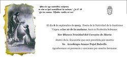 Invitación de Sor Blanca