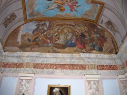 Pintural mural al fondo de la iglesia